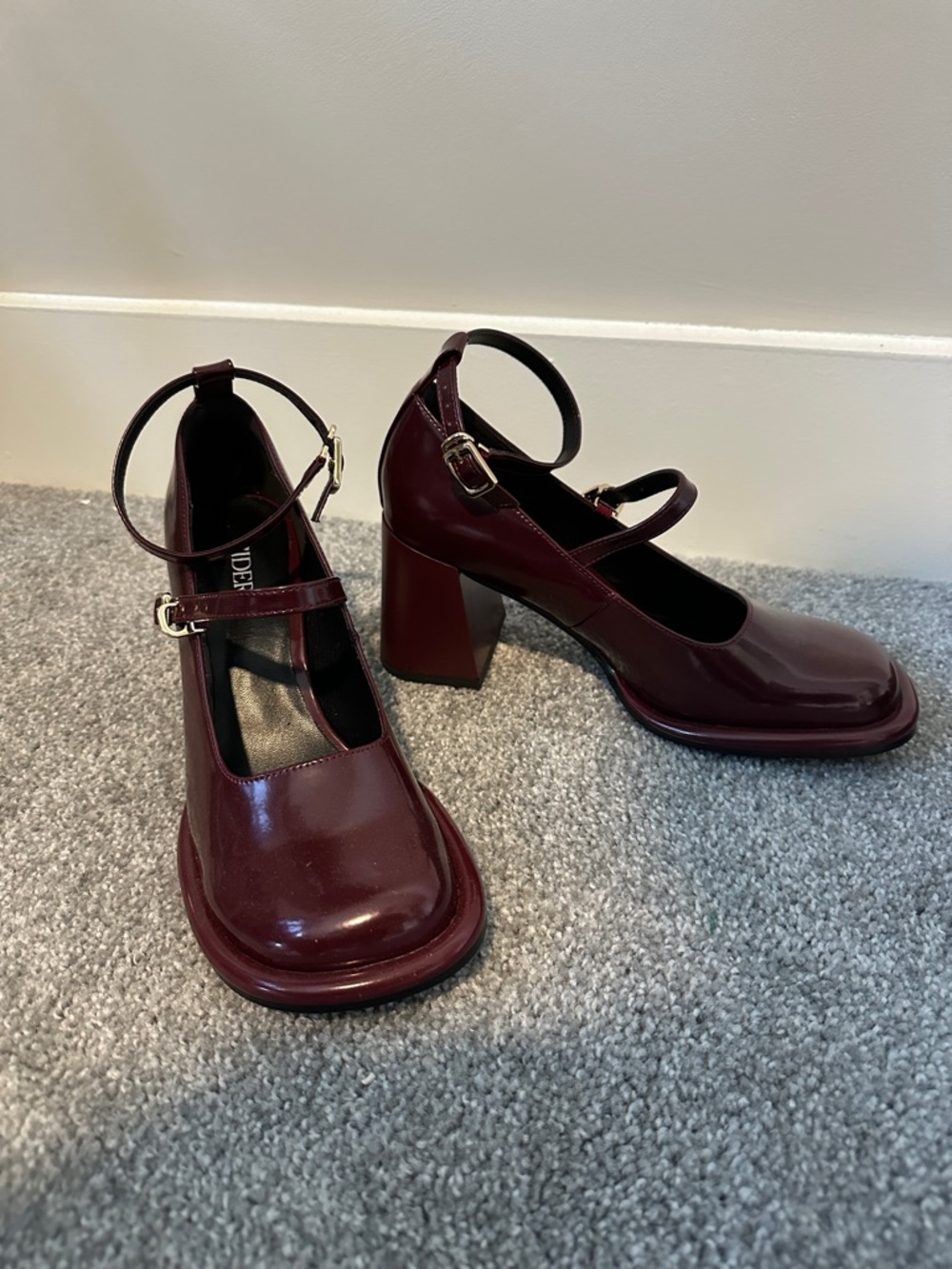 Cider Wine Mary Jane Block Heels